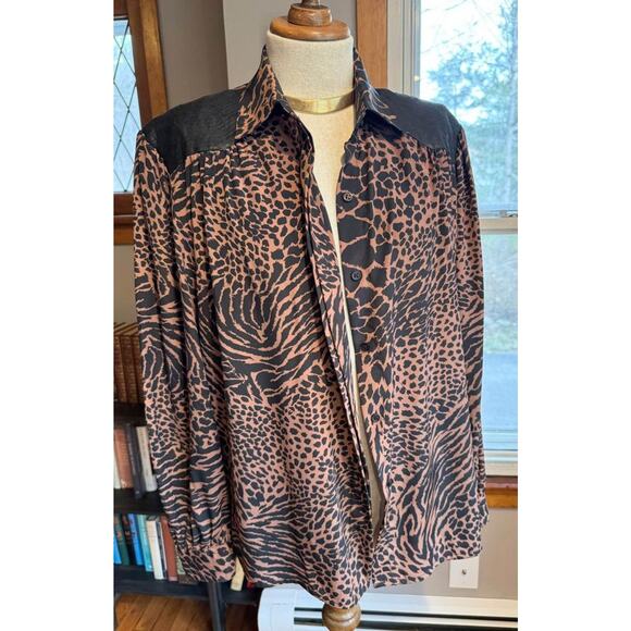 Vintage 1980’s Jordan Cheetah Print Top - Picture 4 of 8
